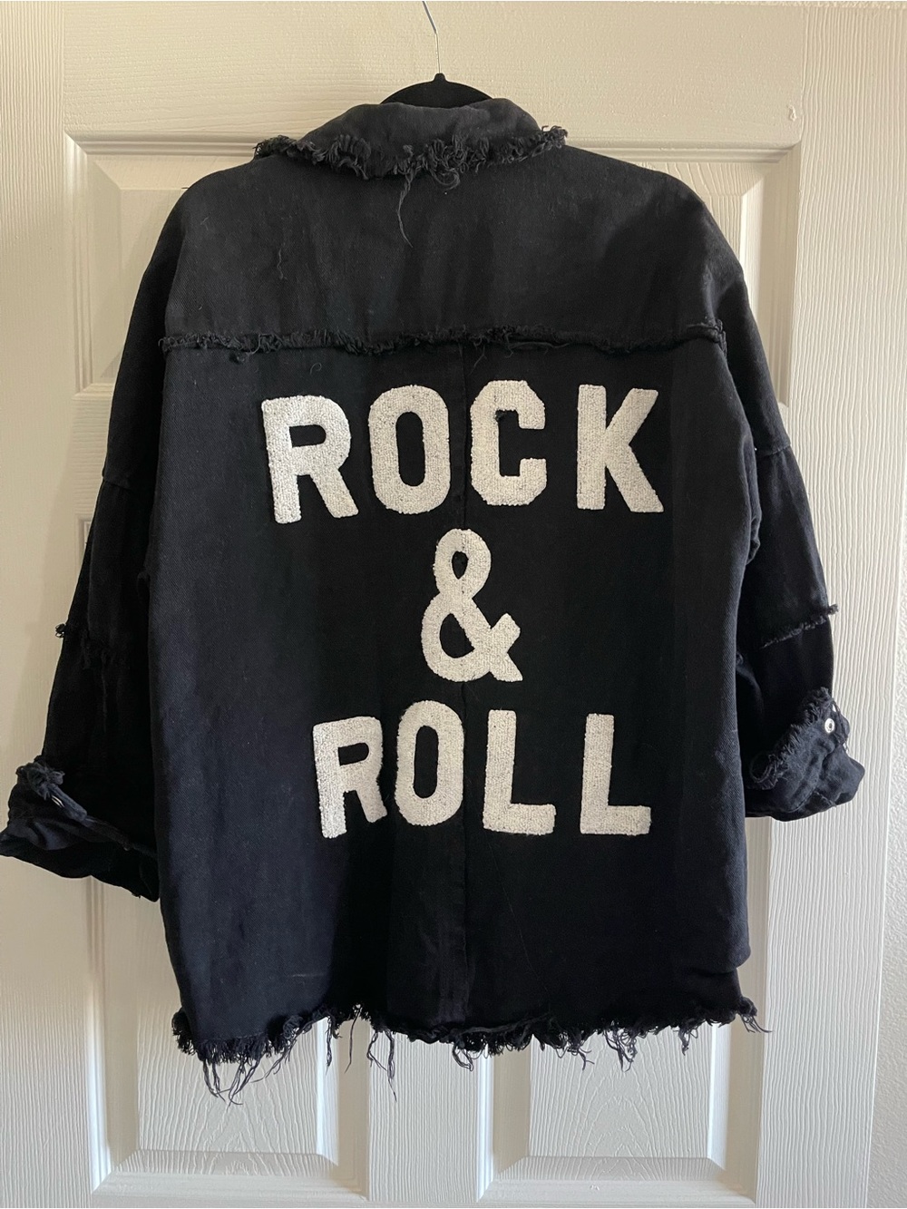 Rock & Roll Black Distressed Jacket